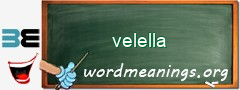 WordMeaning blackboard for velella